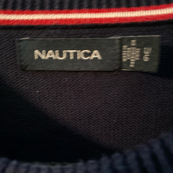 EUC Nautica Knit Sweater Navy Blue Men’s Large - Picture 4 of 6